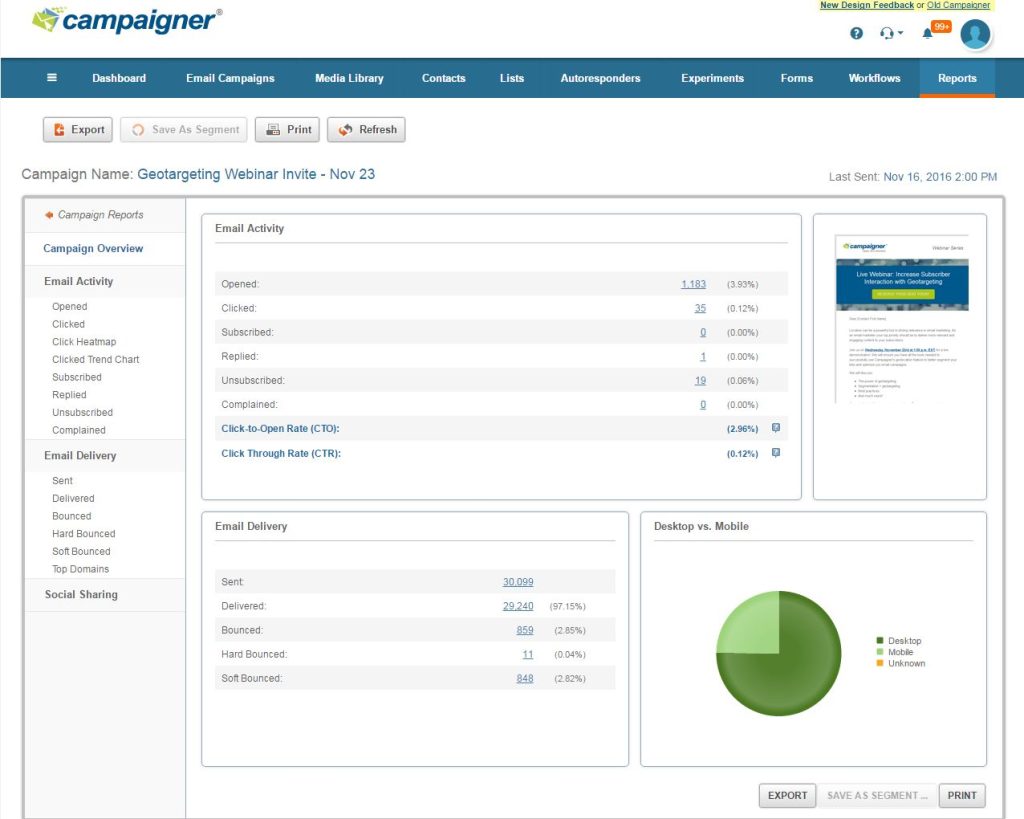 Campaigner Email Marketing Reviews